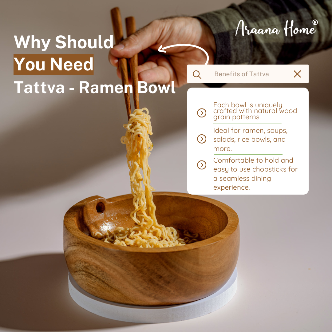 Tatva- Wooden Ramen Bowl