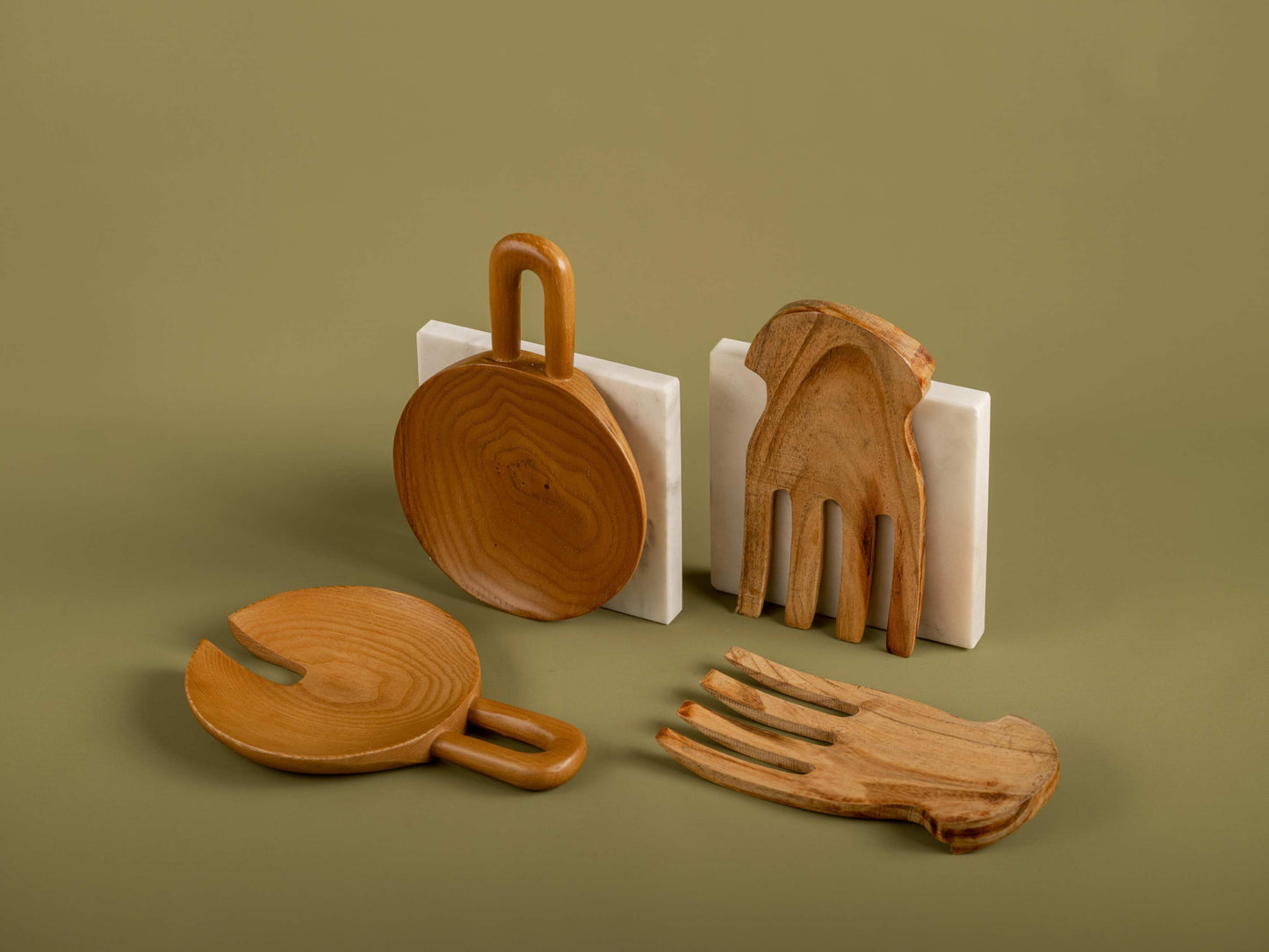 Kul - Wooden salad serving set