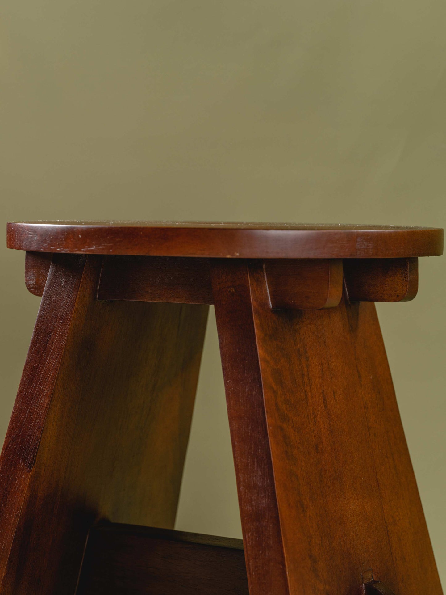 Burj - Two-legged handcrafted wooden stool