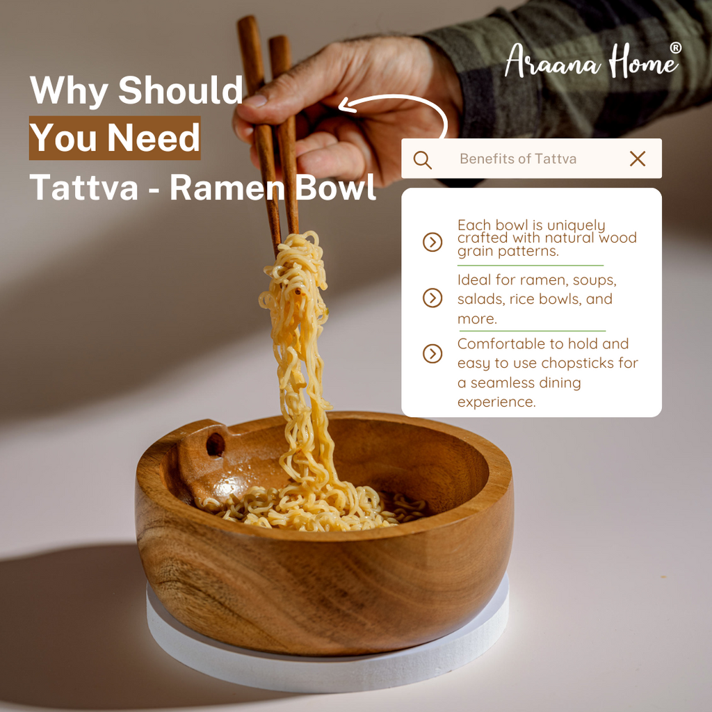Tatva- Wooden Ramen Bowl