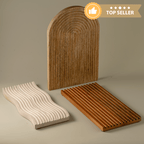Taarash - Set of 3 striped beautiful wooden platters