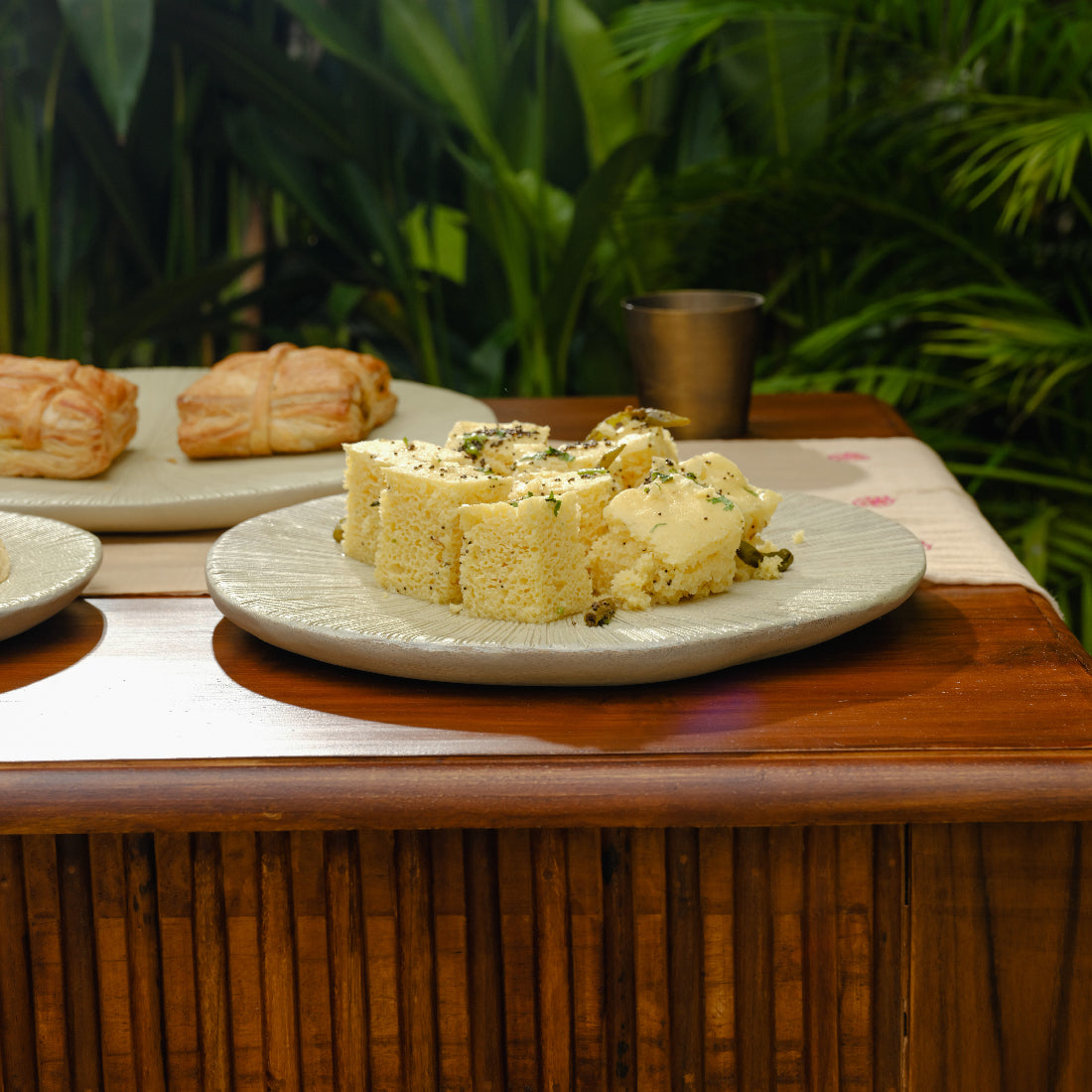 Kumud - Set of 3 textured serving platters