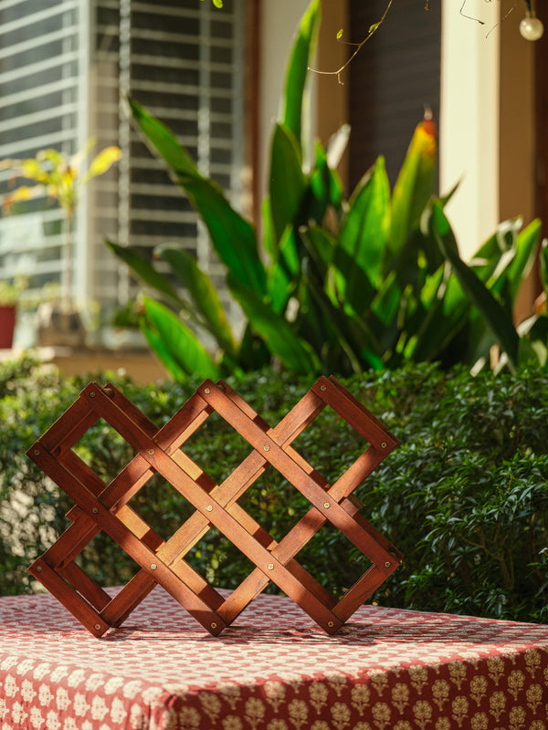 Tircha - Wooden foldable wine holder