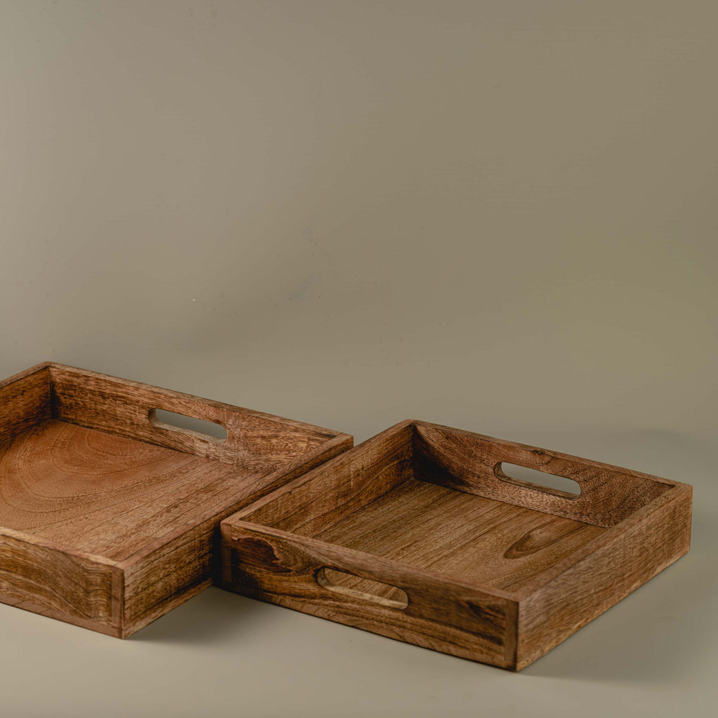 Sugam - Classic Square wooden serving tray