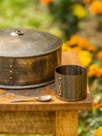 Siyahi Saar - Elegant black & brass spice box