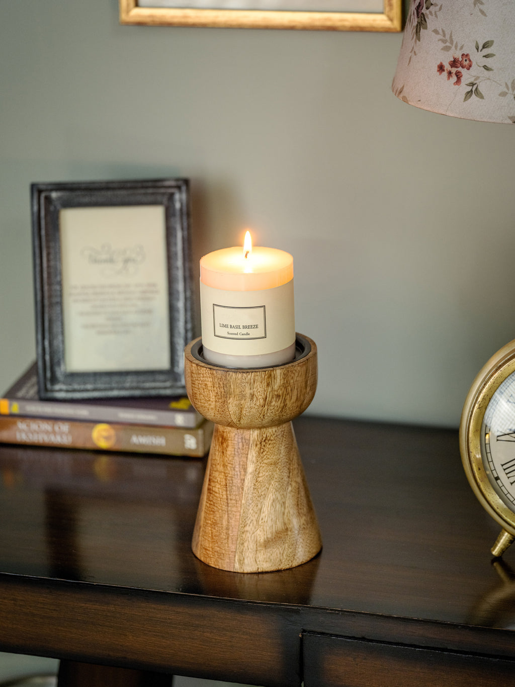 Deevan - Handcrafted Tapered Wooden Candle Holder