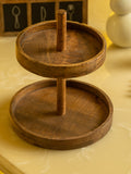 Dohaar - Two Tiered Wooden Cake Stand