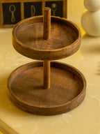 Dohaar - Two Tiered Wooden Cake Stand