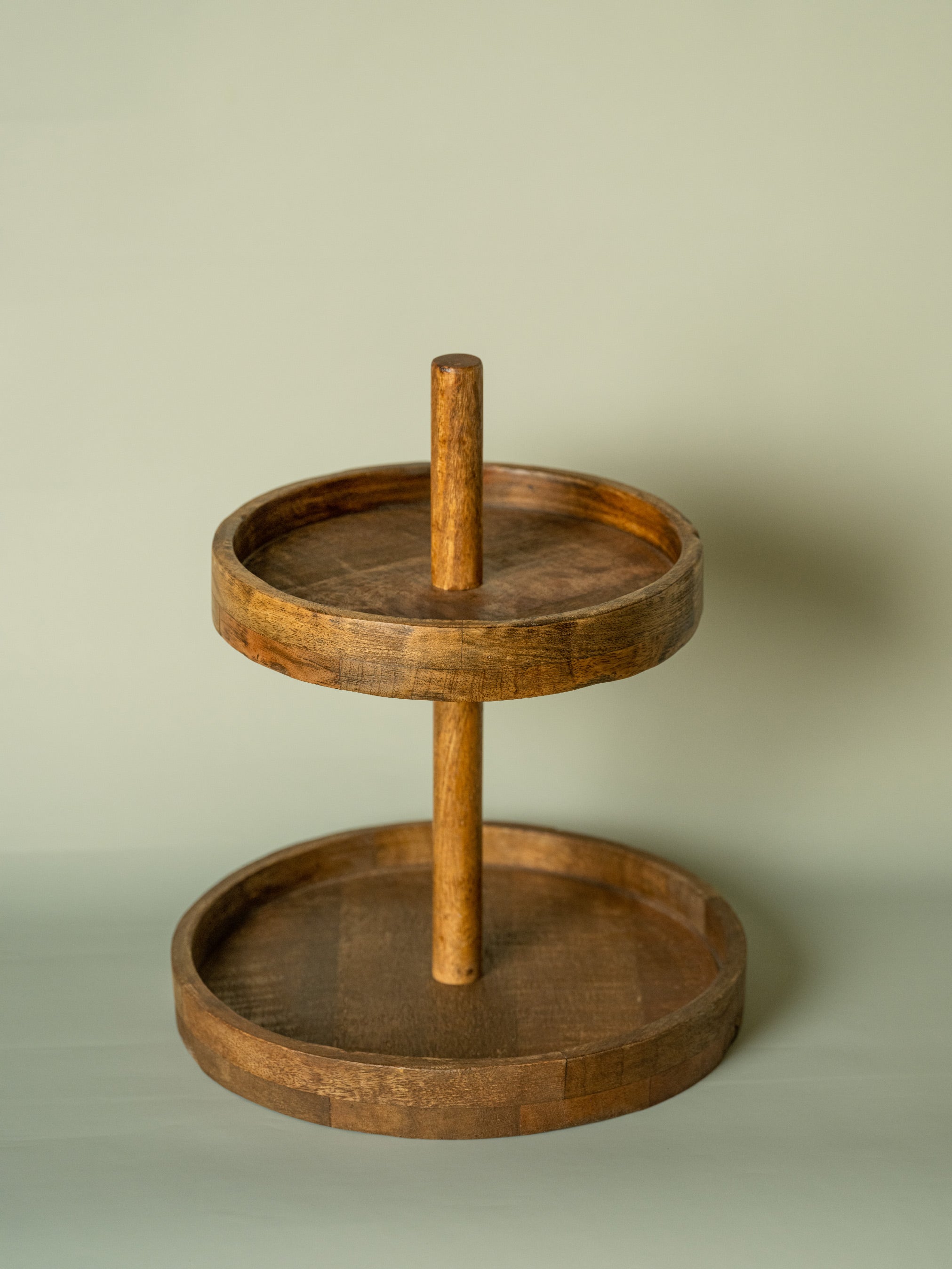 Dohaar - Two Tiered Wooden Cake Stand