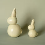Gosh - Set of 2 White Wooden Rabbits for Decor