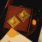 Kanaka Diya - Set of 2 square shaped brass diya