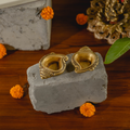 Ananta Diya- Set of 2 leaf shaped brass diya