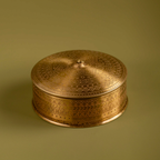 Sunhera Saar - Golden brass masala box