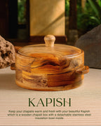 Kapish - Attractive wooden chapati box