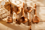 Garoh - Set of 5 unique wooden ladles & spatulas