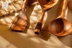 Garoh - Set of 5 unique wooden ladles & spatulas