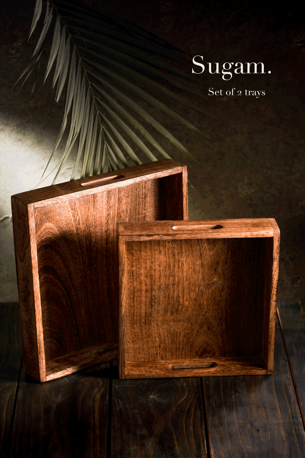 Sugam - Classic Square wooden serving tray