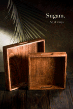 Sugam - Classic Square wooden serving tray